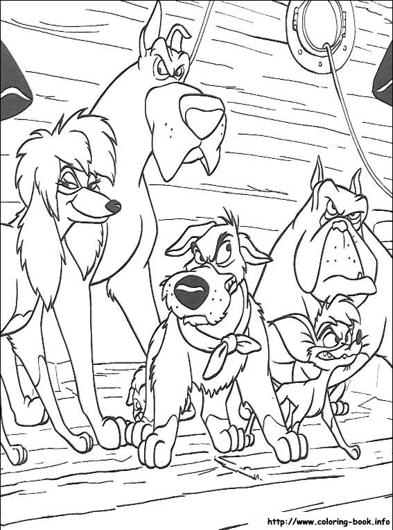 Oliver and Company coloring picture